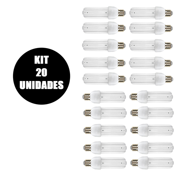 Lampada Fluorescente 220v Kit 20 Uni 25w Branco Frio Energia