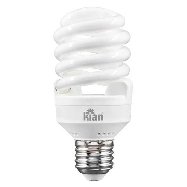 Lâmpada Fluorescente E27 Espiral 20W 1264lm Luz Branca 127V Kian