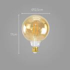 Lâmpada G125 Carbono Led 4w 2200k Bivolt 33358 Opus St2648