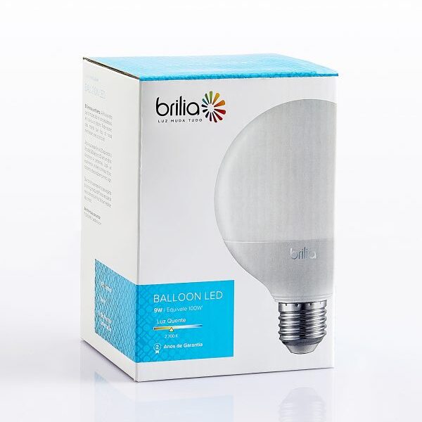 Lâmpada G95 2700k Brilia 9w Bivolt 436714