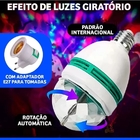 Lampada Giratória Rgb P/ Festas Bivolt + Adaptador Bivolt