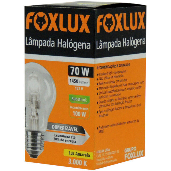Lâmpada Halógena Clássica 70w 127v | Leroy Merlin