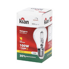 Lâmpada Halógena Bulbo Luz Amarela 100W Kian 220V