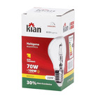 Lâmpada Halógena Bulbo Luz Amarela 70W Kian 220V