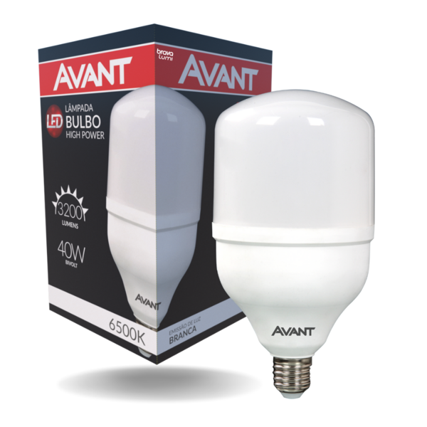 Lâmpada High Led Avant 40w Bivolt E27 6500k Luz Branca