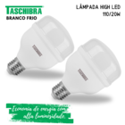 Lâmpada High LED Bulbo 20W E27 6500K Taschibra Kit 2 Unidades