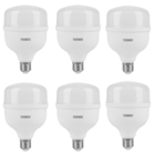 Lâmpada High LED Bulbo 30W E27 6500K Taschibra Kit 6 Unidades