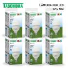 Lâmpada High LED Bulbo 40W E27 6500K Taschibra Kit 6 Unidades