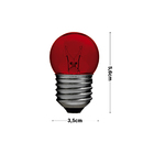 Lâmpada Incandescente Bolinha Luz Vermelha 7W Sadokin 220V