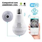 Lâmpada Inteligente Câmera Ip Wifi Panorâmica