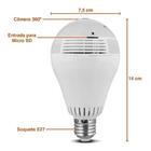 Lâmpada Inteligente Câmera Ip Wifi Panorâmica