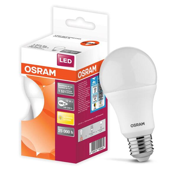 Lâmpada Led 12w Bulbo Soquete E27 Bivolt Casa Comercio Osram