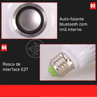 Lâmpada Led 12w E27 Rgb Colorida Com Caixa De Som Bluetooth E