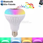 Lâmpada Led 12w E27 Rgb Colorida Com Caixa De Som Bluetooth E