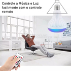 Lâmpada Led 12w E27 Rgb Colorida Com Caixa De Som Bluetooth E