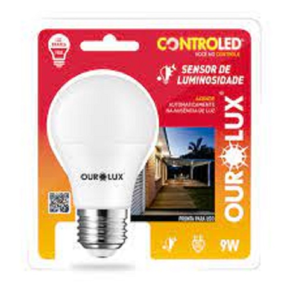 Lampada Led 9w Sensor De Luminosidade 6500k - 6500k