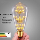 Lâmpada Led  Filamento St64s 3g 2300k Vintage Retro Âmbar
