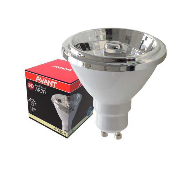 Lampada Led Ar70 4,8w Branco Neutro 4000k Gu10 Foco 24°