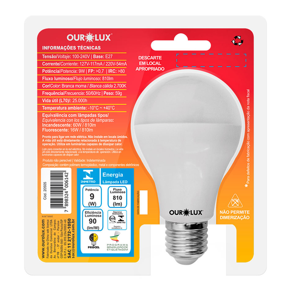 https www leroymerlin com br lampada led autodimerizavel bulbo luz amarela 9w ourolux bivolt 90288191