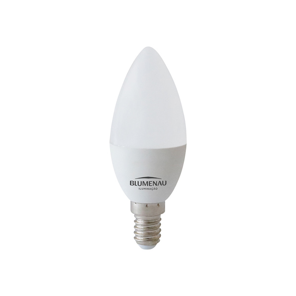 Lâmpada Led Blumenau C37 Vela 3w E14 Bivolt 6500k Luz Branca