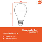 Lampada Led Bulbo 12w - Fortled
