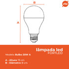Lampada Led Bulbo 20w - Fortled