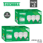 Lâmpada LED Bulbo 30W E27 Pack3 6500K Taschibra Kit 2 Unidades