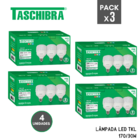 Lâmpada LED Bulbo 30W E27 Pack3 6500K Taschibra Kit 4 Unidades