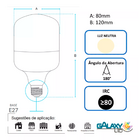 Lampada Led Bulbo 40w Branco Neutro 4000k Alta Potencia