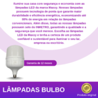 Lâmpada Led Bulbo 65w 6500k E27 Bivolt Alta Potência - Frio (