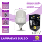 Lâmpada Led Bulbo 65w 6500k E27 Bivolt Alta Potência - Frio (