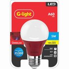 Lâmpada Led Bulbo E27 5w Bivolt Luz Vermelha G-light