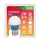 Lâmpada LED Certificada Ourolux Bolinha Azul 3W Bivolt
