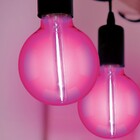 Lâmpada LED de Filamento Globo Luz Rosa Bivolt 1W E27 Elgin