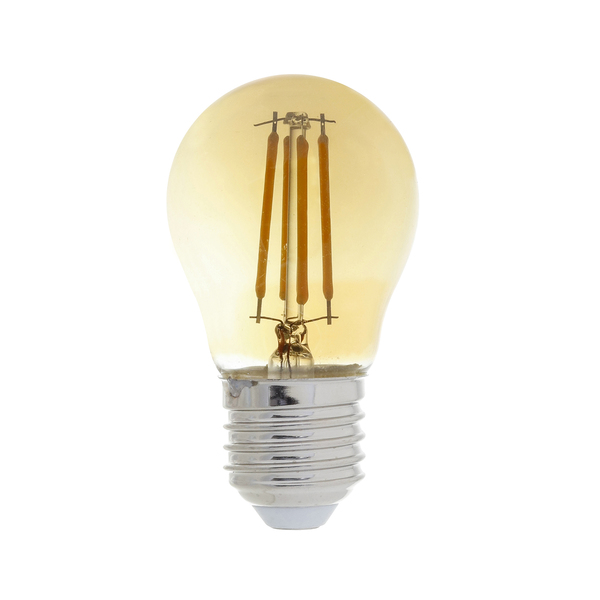 Lâmpada LED de Filamento Bolinha Luz Amarela 4W Gaya 220V