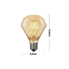 Lâmpada LED de Filamento Diamante Luz Amarela 4W GMH Bivolt