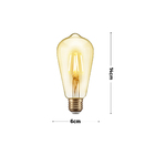 Lâmpada LED de Filamento Pêra Luz Âmbar 4W Elgin Bivolt