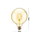 Lâmpada LED de Filamento Bulbo Luz Âmbar 4W Elgin Bivolt