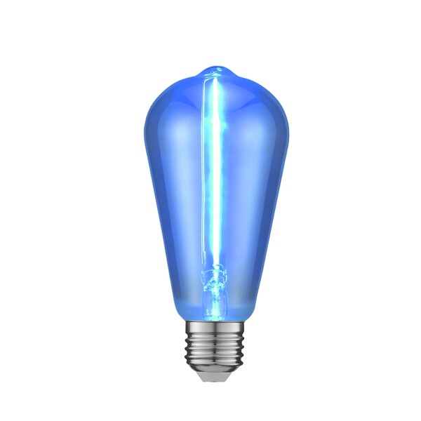 Lâmpada LED de Filamento Pêra Luz Azul Bivolt 1W E27 Elgin