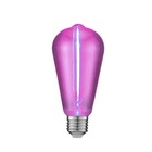 Lâmpada LED de Filamento Pêra Luz Rosa Bivolt 1W E27 Elgin