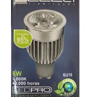 Lâmpada Led Dicroica Gu10 8w 127v Dimerizavel 3000k - Bella