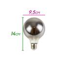 Lâmpada Led Espelhada Vintage Fumê 4w G95 Ds9700 St1904