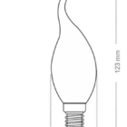 Lâmpada Led Filamento Vela Bico Torcido B35 Âmbar E27 Taschib