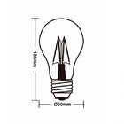 Lâmpada Led Filamento Vintage 3w Bulbo A60 Fumê Taschibra 220