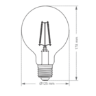 Lâmpada Led Filamento Vintage Globo G125 Taschibra E27 Bivolt