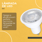 Lâmpada Led Gu10 Mr16 Dicróica 5w 6000k