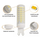 Lâmpada Led Halopin G9 5w Para Lustre Arandela Decoração Bran