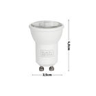 Lâmpada LED MR11 Luz Amarela 3,5W Black Decker Bivolt
