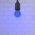 Lâmpada LED Bolinha Luz Azul 6W Luminatti Bivolt