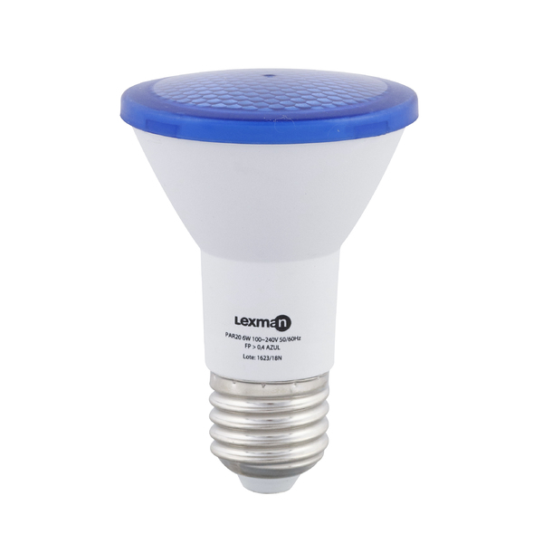 Lâmpada LED PAR20 Luz Azul 6W Lexman Bivolt